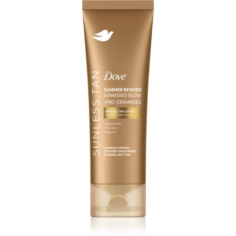 Dove Sunless Tan lotiune autobronzanta culoare Dark 200 ml