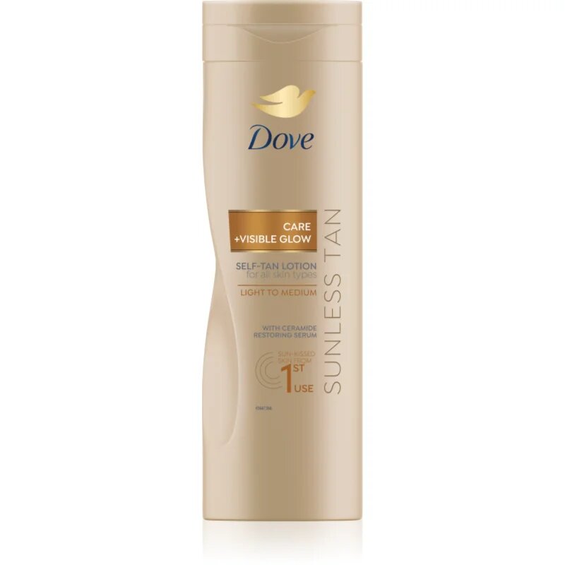 Dove Sunless Tan lotiune autobronzanta culoare Fair 400 ml