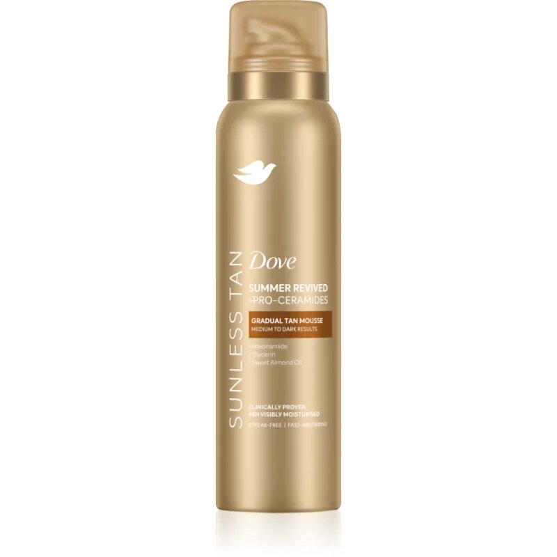 Dove Sunless Tan spuma autobronzanta culoare Medium to Dark 150 ml