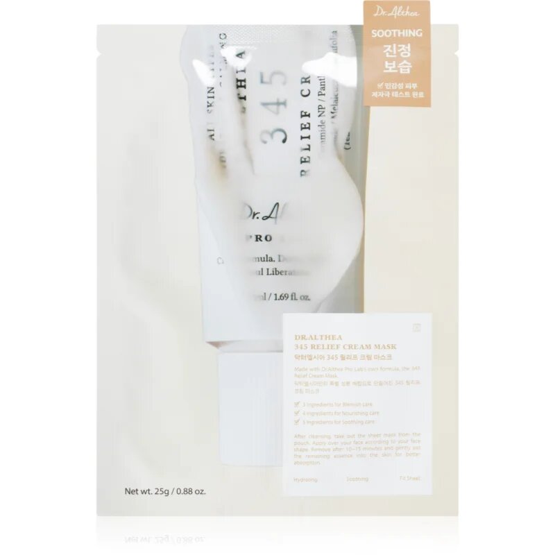 Dr. Althea 345 Relief Cream Mask mască textilă calmantă 25 g