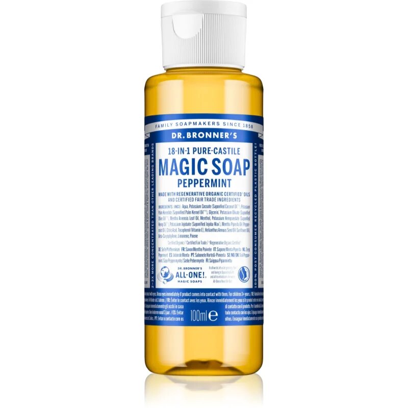 Dr. Bronner’s Peppermint săpun lichid universal 100 ml