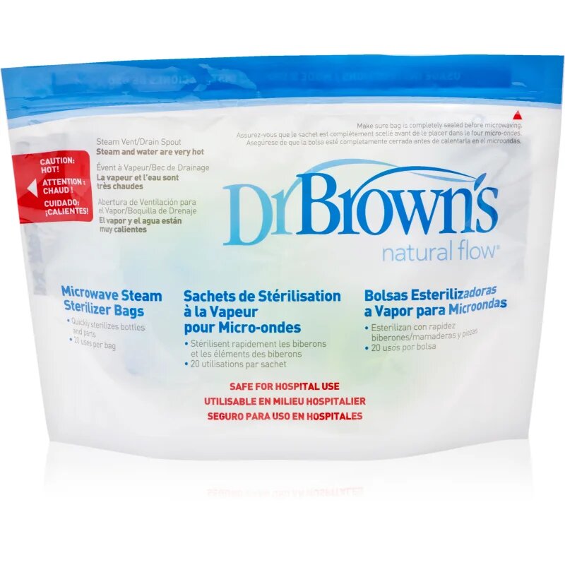 Dr. Brown's Microwave Steam Sterilizer Bags săculeți pentru sterilizare 5 buc