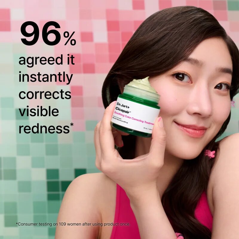 Dr. Jart+ Cicapair™ Soothing Color Correcting Treatment SPF 30 Crema intensiva impotriva inrosirii pielii. SPF 30 15 ml