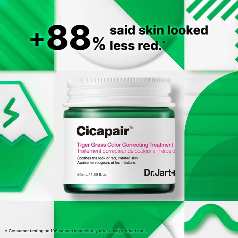 Dr. Jart+ Cicapair™ Tiger Grass Color Correcting Treatment Crema intensiva impotriva inrosirii pielii. 50 ml