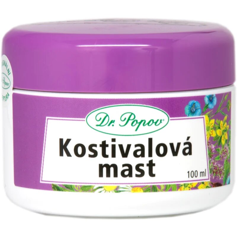 Dr. Popov Herbal ointments Comfrey crema pentru masaj pentru mușchi articulații și tendoane 100 ml