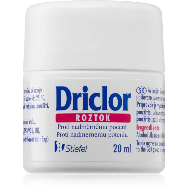 Driclor Solution antiperspirant roll-on impotriva transpiratiei excesive 20 ml