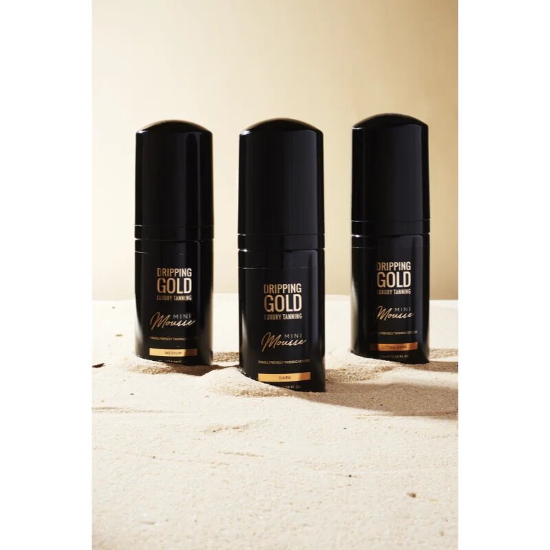 Dripping Gold Luxury Tanning Mini Mousse spumă bronzare pentru față și corp culoare Medium 90 ml