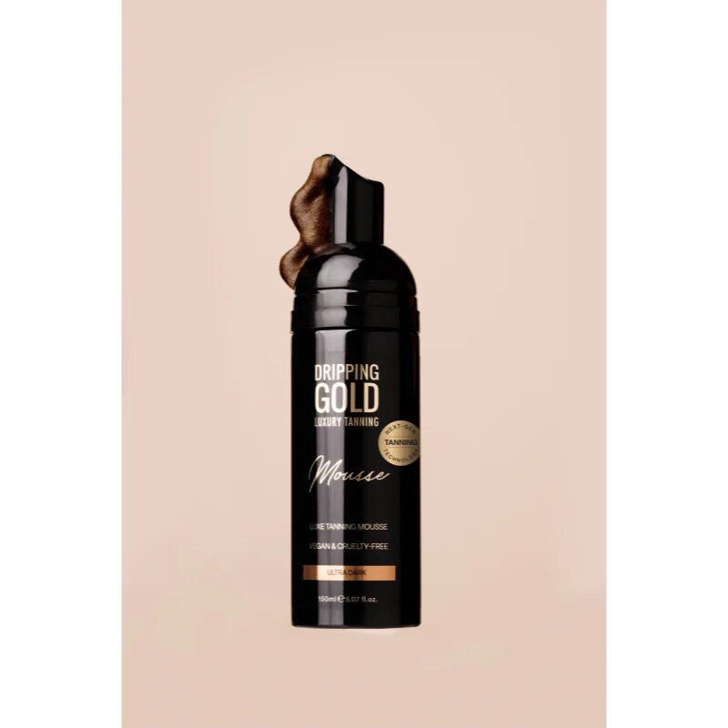 Dripping Gold Luxury Tanning Mousse spuma autobronzanta culoare Ultra Dark 150 ml