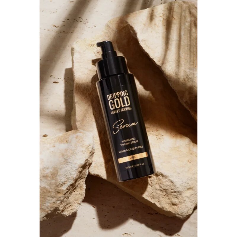Dripping Gold Luxury Tanning Serum produs bronzare corp si fata culoare Dark 150 ml