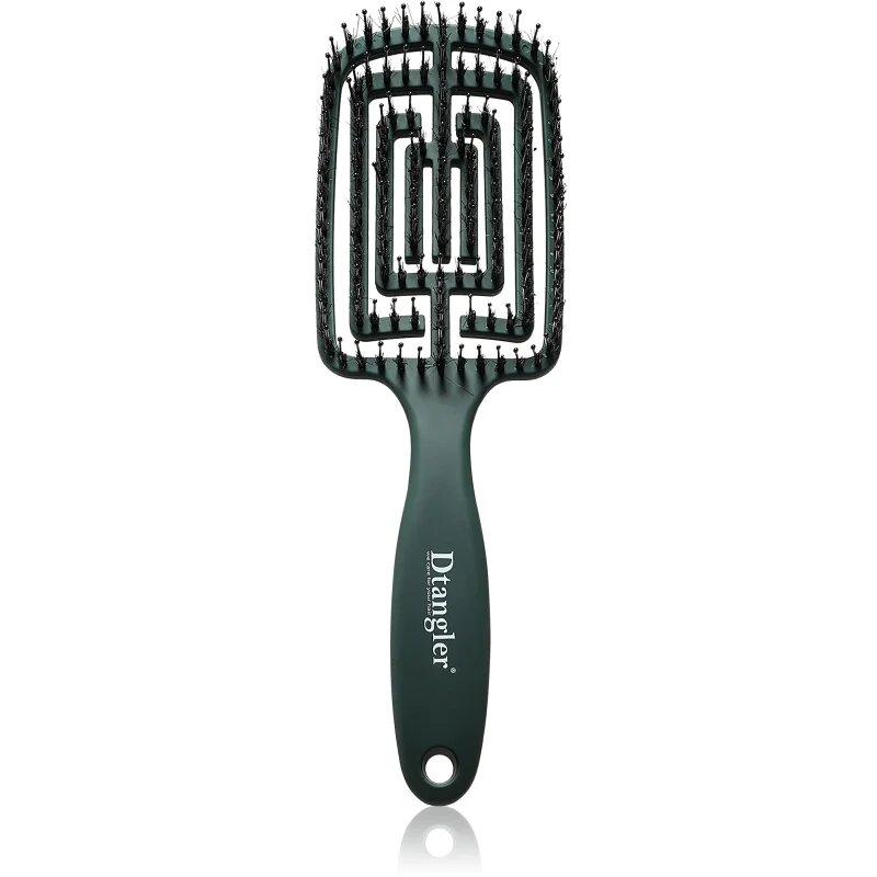 Dtangler Dry Blow Glow And Go perie pătrată pentru uscarea părului culoare Emerald Green 1 buc