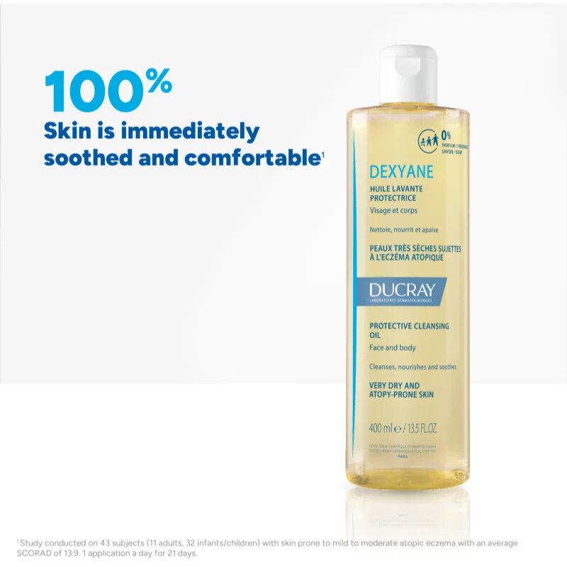Ducray Dexyane ulei de curatare pentru piele foarte sensibila sau cu dermatita atopica 400 ml