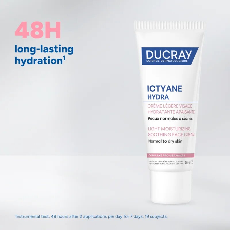 Ducray Ictyane crema hidratanta usoara pentru piele normala si uscata 40 ml