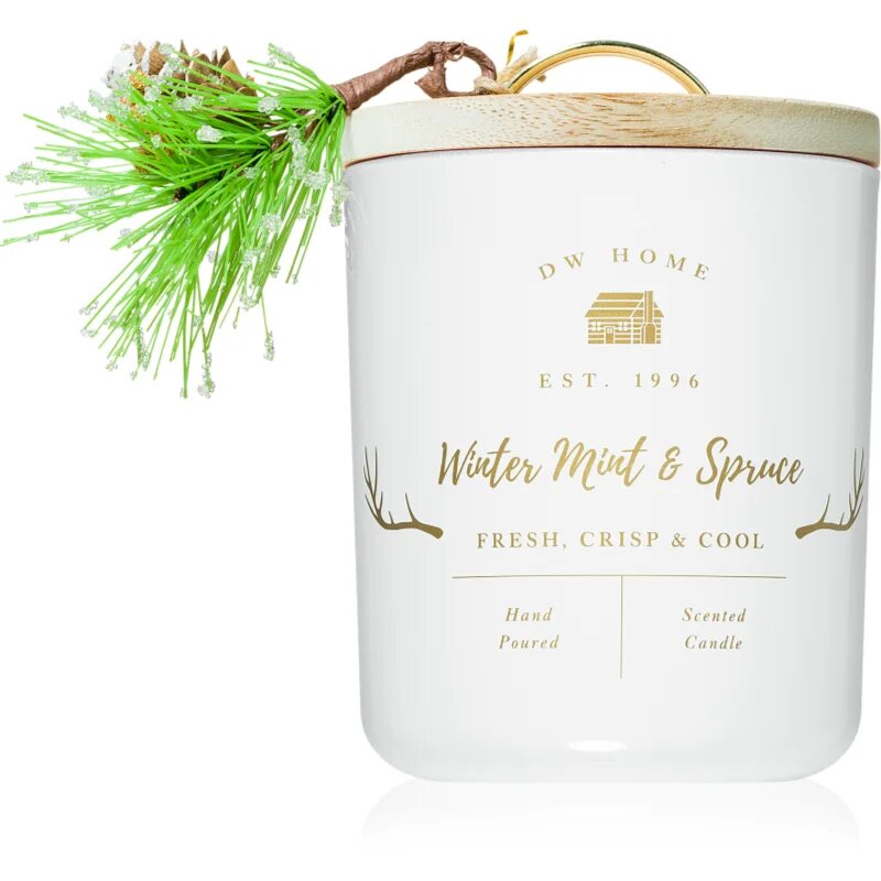 DW Home Farmhouse Winter Mint & Spruce lumânare parfumată 244 g