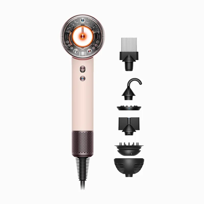 Dyson Supersonic Nural HD16 T3/T4 Ceramic Pink/Rose Gold uscator de par Curly + Coily 1 buc