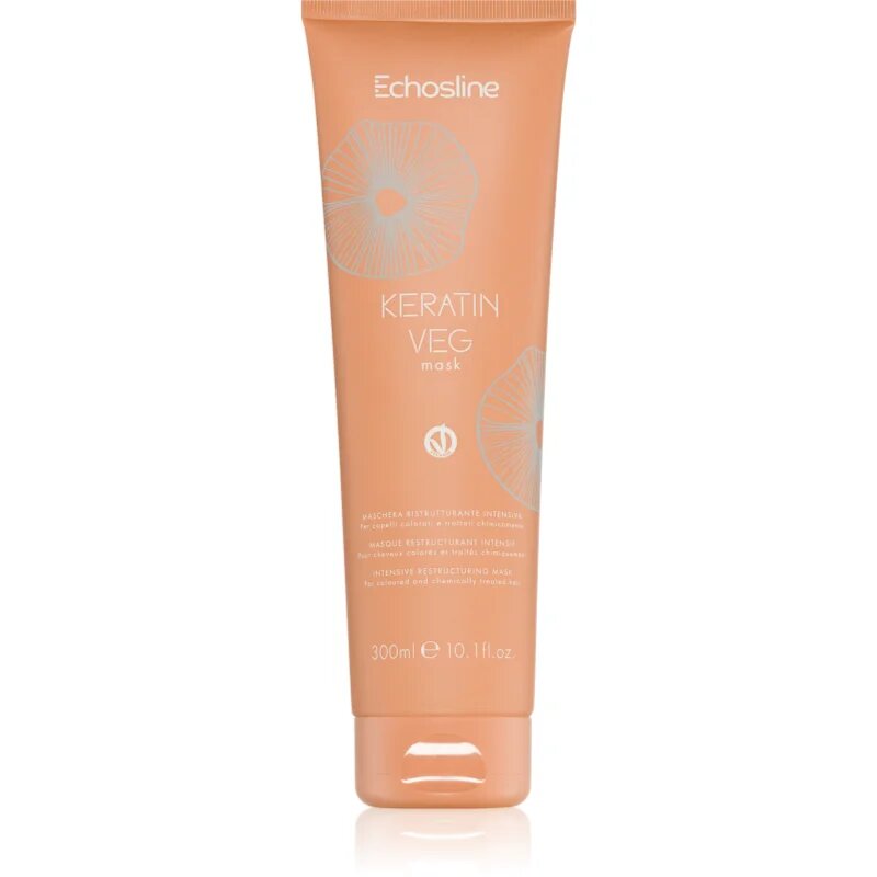 Echosline Keratin veg Mask Mască intens nutritivă pentru păr uscat și poros cu aminoacizi 300 ml