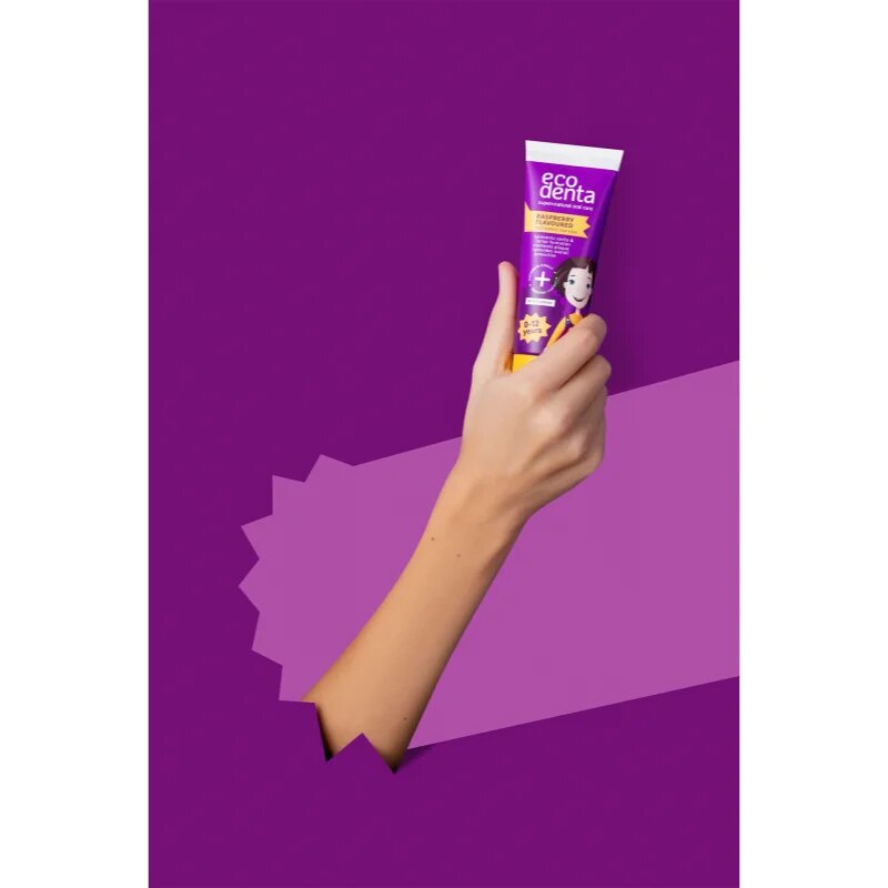 Ecodenta Super + pasta de dinti naturala pentru copii aroma Raspberry 75 ml