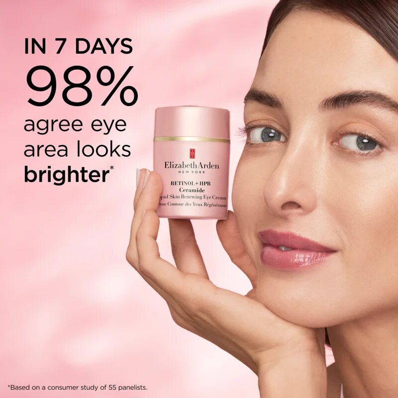 Elizabeth Arden Retinol + HPR Ceramide RAPID SKIN RENEWING EYE CREAM cremă de ochi cu efect de netezire și de iluminare 15 ml