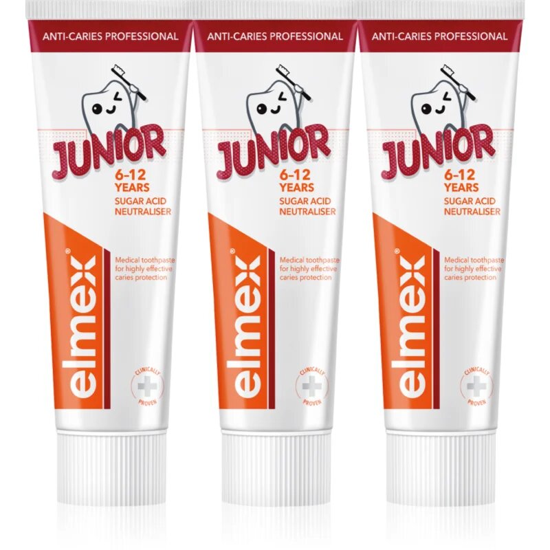 Anti-Caries Professional Junior pastă de dinți pentru copii 3x75 ml