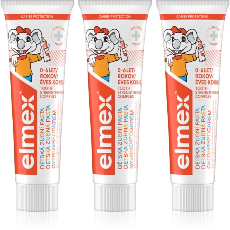 Elmex Caries Protection Kids pastă de dinți pentru copii 3 x 50 ml