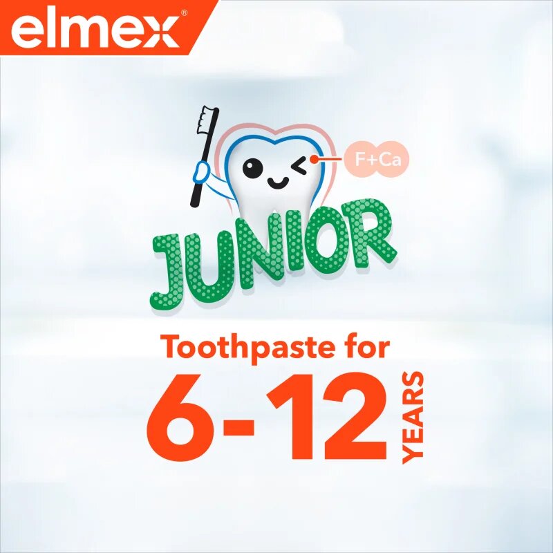 Elmex Junior 6-12 Years Pasta de dinti pentru copii. 2x75 ml