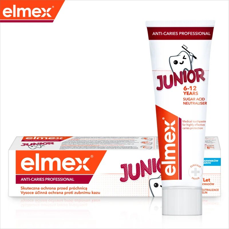 Elmex Junior Caries Protection Pasta de dinti pentru copii. 6-12 Years 75 ml