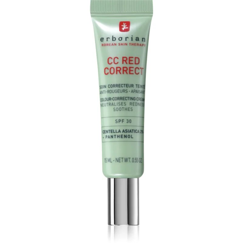 Erborian CC Red Correct cremă CC împotriva roșeții tenului SPF 30 15 ml