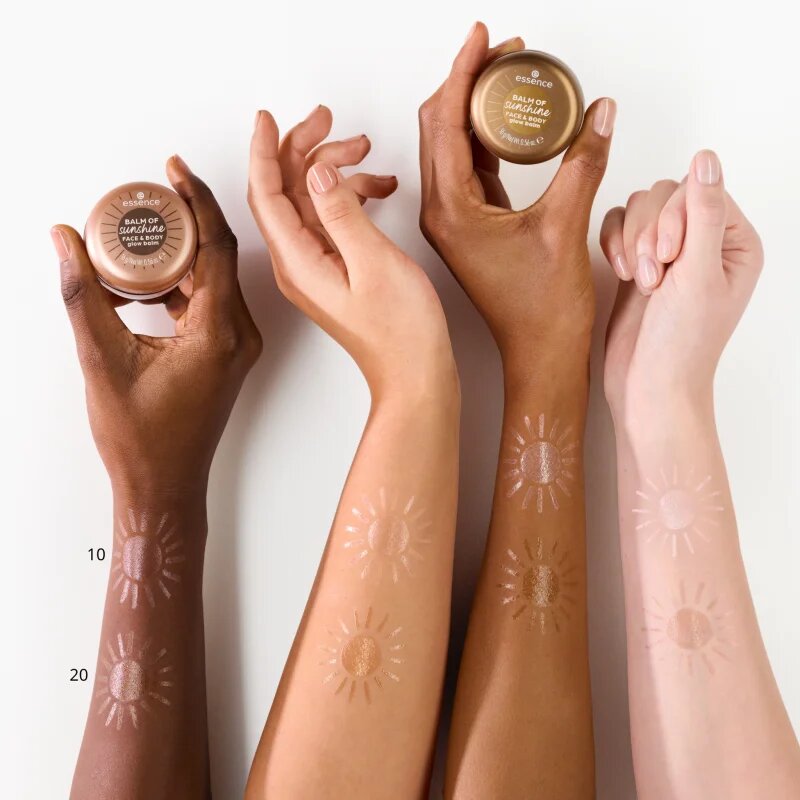 essence BALM OF sunshine balsam pentru stralucire pentru fata si corp culoare 10 Obsession de la Lune 16 g