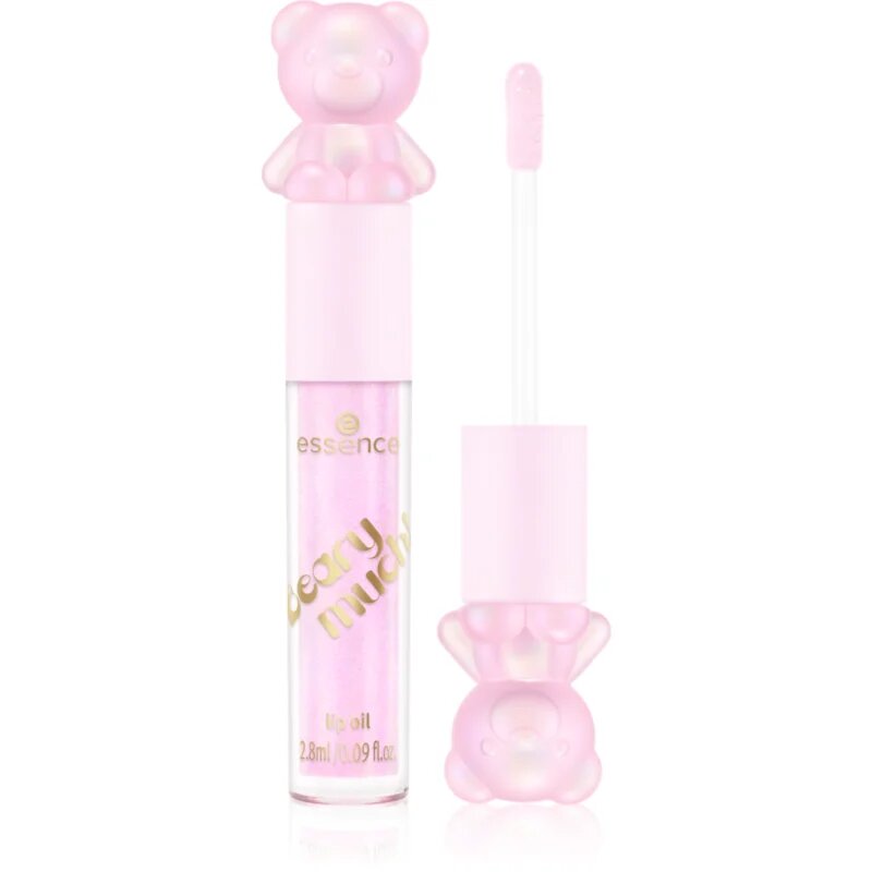 essence Beary much! ulei pentru buze cu particule stralucitoare culoare 01 RaspBeary Kiss 2.8 ml