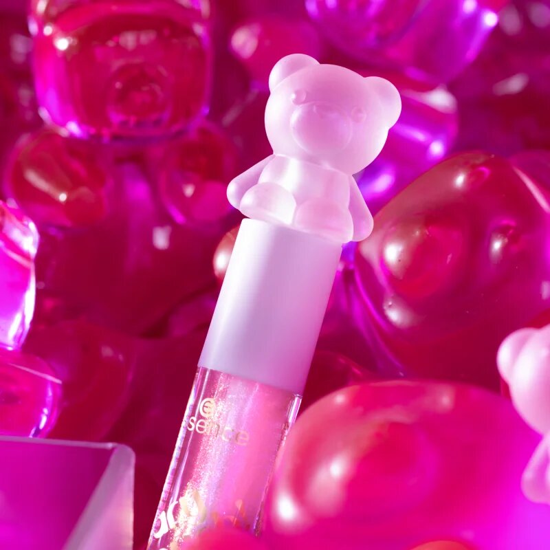 essence Beary much! ulei pentru buze cu particule stralucitoare culoare 01 RaspBeary Kiss 2.8 ml