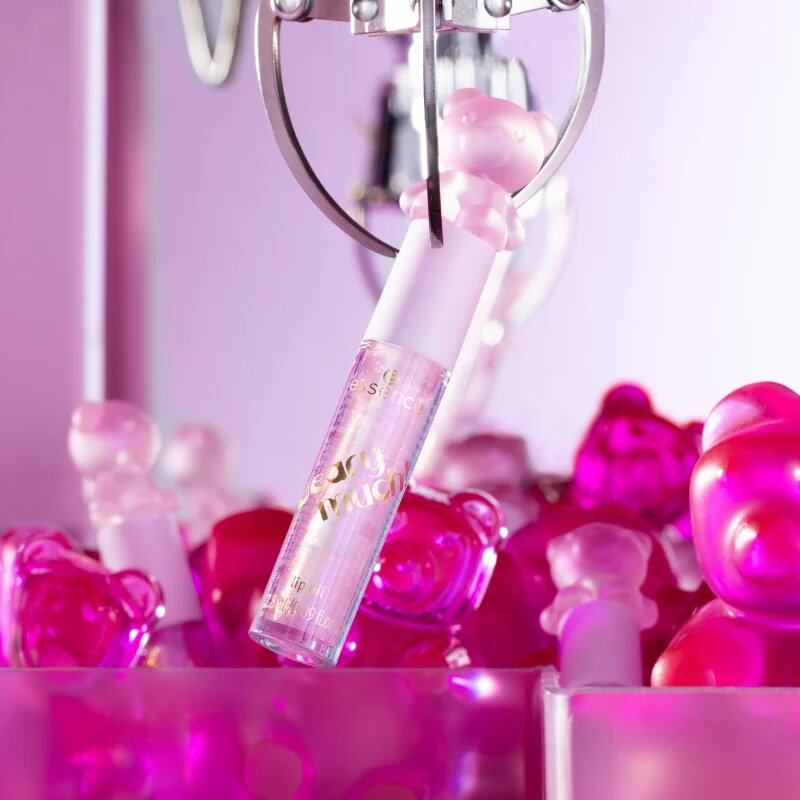 essence Beary much! ulei pentru buze cu particule stralucitoare culoare 01 RaspBeary Kiss 2.8 ml