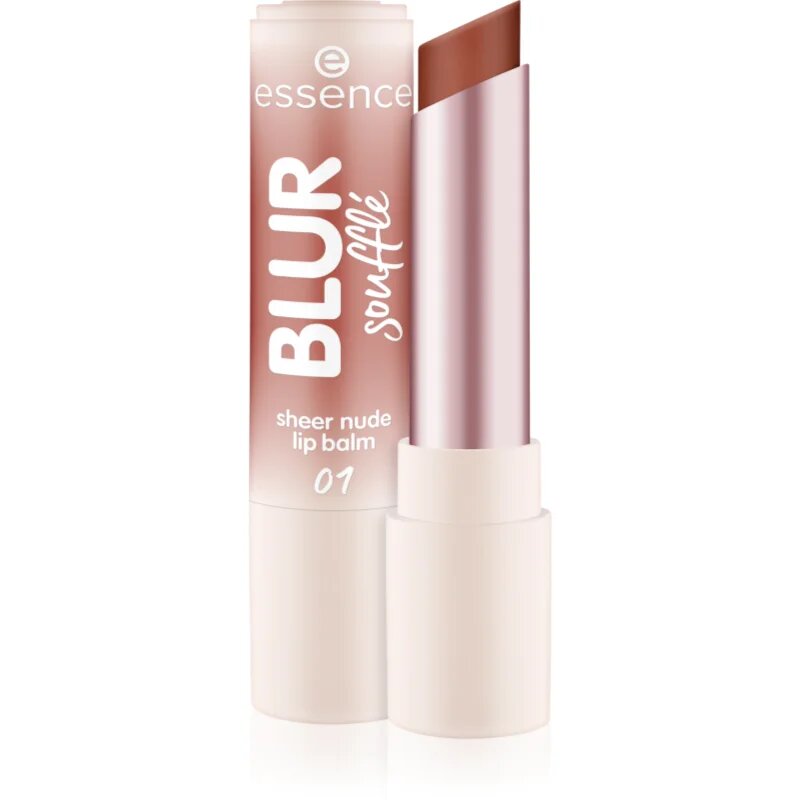 essence Blur Soufflé balsam de buze colorat cu efect matifiant culoare 01 Nude Beige 3 g