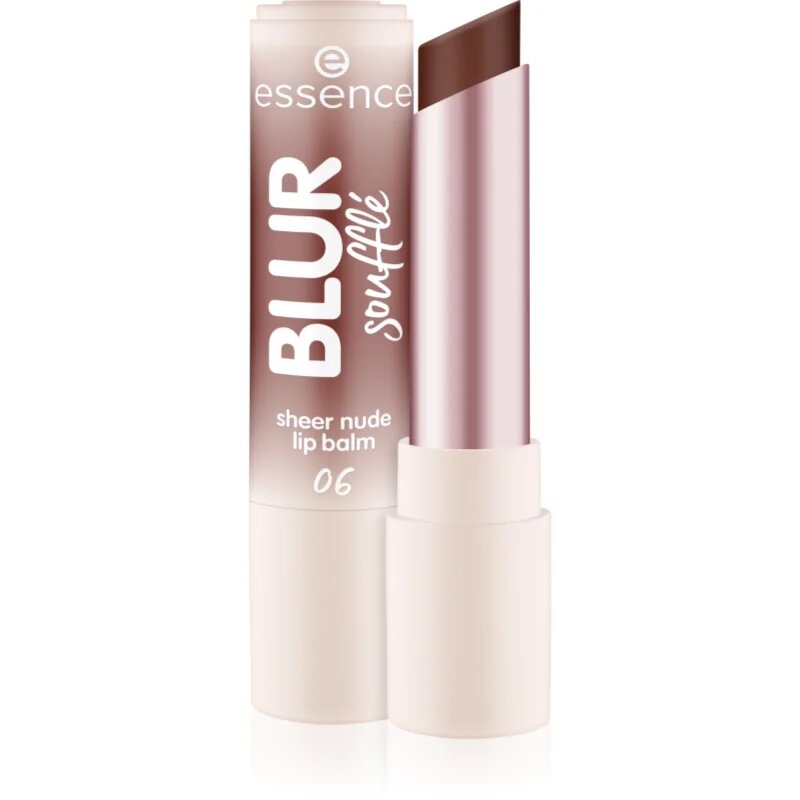 essence Blur Soufflé balsam de buze colorat cu efect matifiant culoare 06 Nude Cocoa 3 g