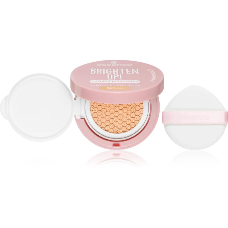 essence BRIGHTEN UP! Cushion Foundation burete cu machiaj matifiant culoare 03 Beige 12 g