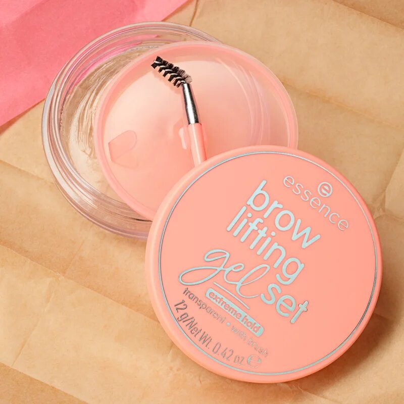 essence Brow Lifting Gel Set gel fixare pentru sprâncene cu pensula 12 g