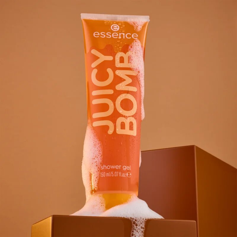 essence caramelted Juicy Bomb gel de duș cu miros de caramel 01 Caramel Splash! 150 ml