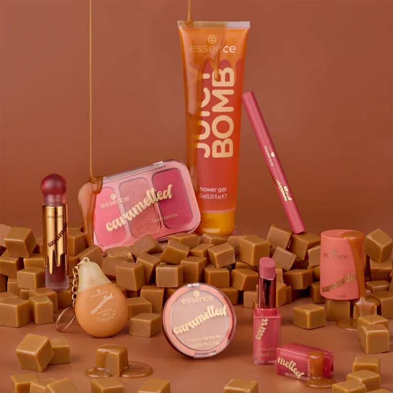 essence caramelted Juicy Bomb gel de duș cu miros de caramel 01 Caramel Splash! 150 ml