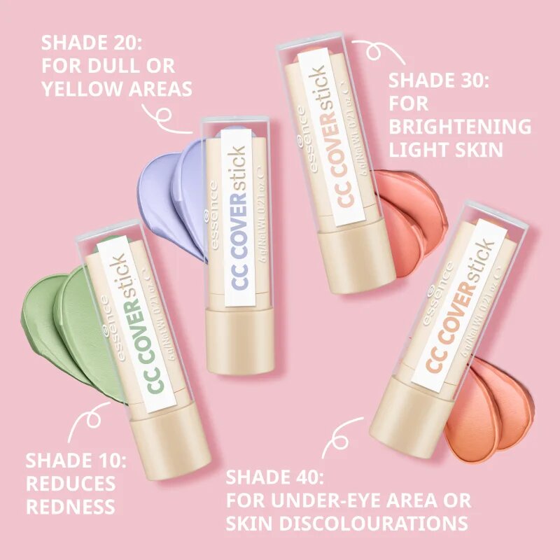 essence CC COVERstick corector cremos stick culoare 20 Purple 6 g
