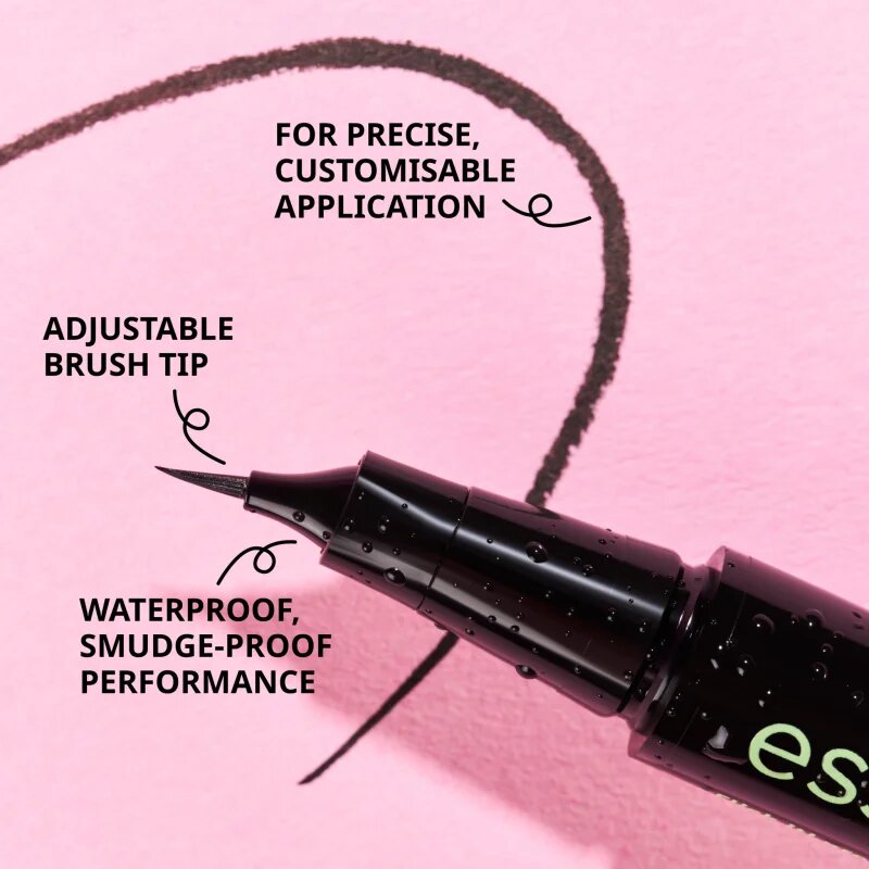 essence Flick it! contur de precizie rezistent la apă pentru ochi culoare 01 Black 0.5 ml