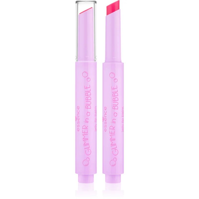 essence GLIMMER IN A BUBBLE balsam de buze tonifiant cu textura de gel culoare 01 Chasing Bubbles 1.6 g