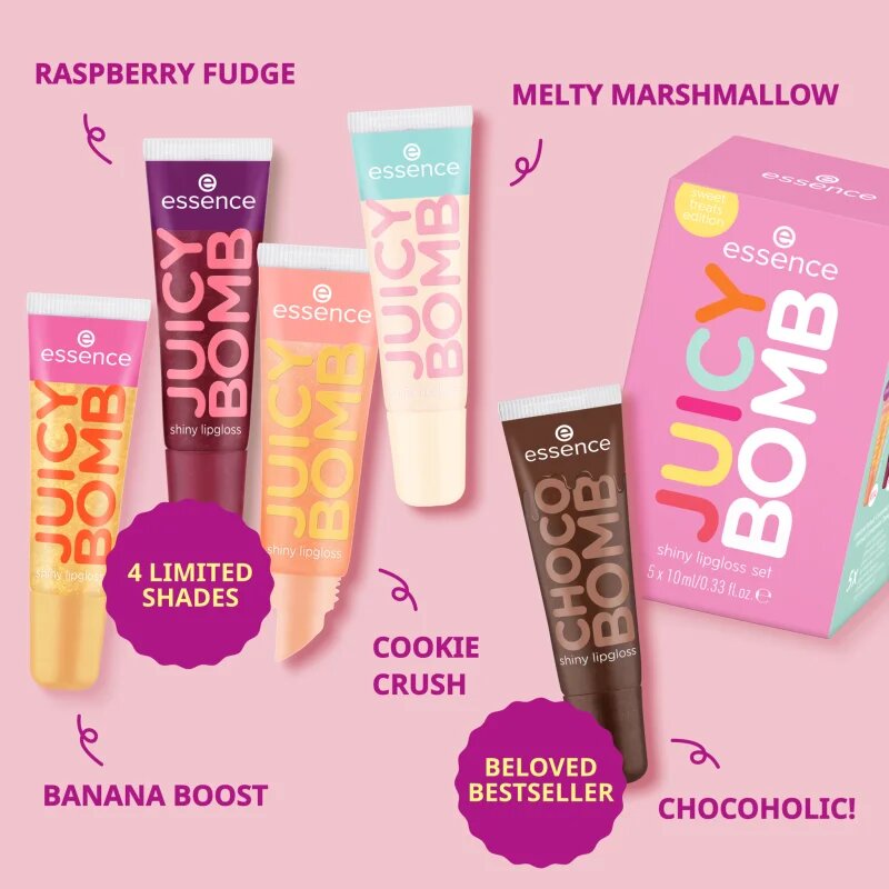 essence Juicy Bomb set cadou de buze 04 Sugar Coated