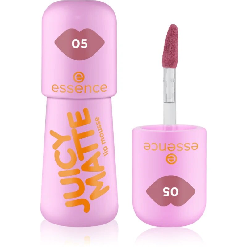 essence JUICY MATTE ruj mousse cu efect matifiant culoare 05 Gauzy Latte 2.7 ml