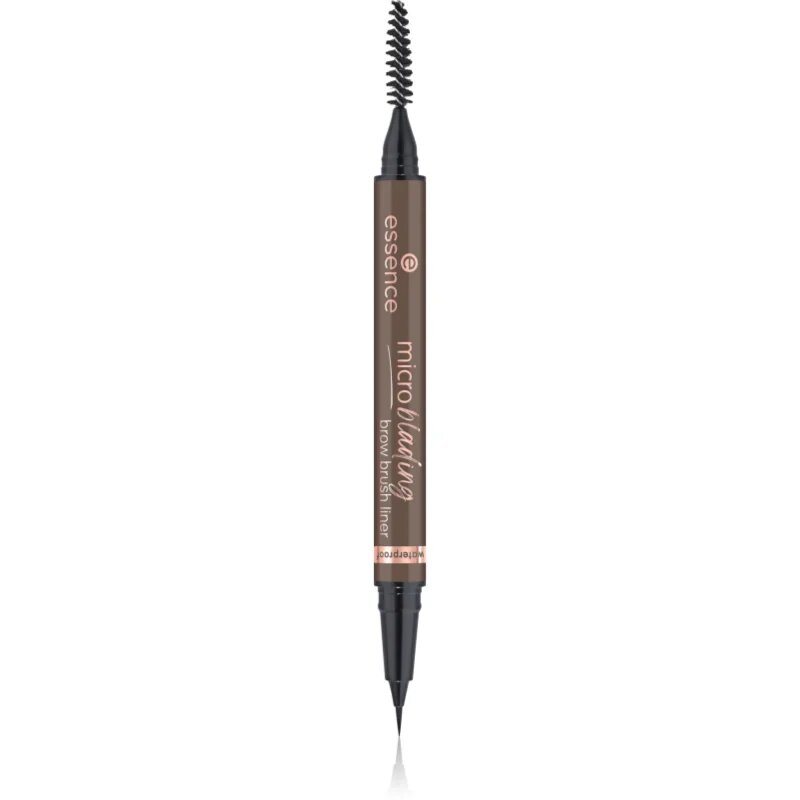 essence Microblading creion pentru sprancene cu pensula culoare 04 Dark Brown 0.6 ml