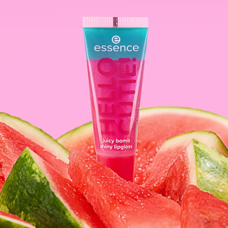 essence Say It With Juicy Hello Cutie! Luciu de Buze sclipitor culoare 02 Witty Watermelon 10 ml