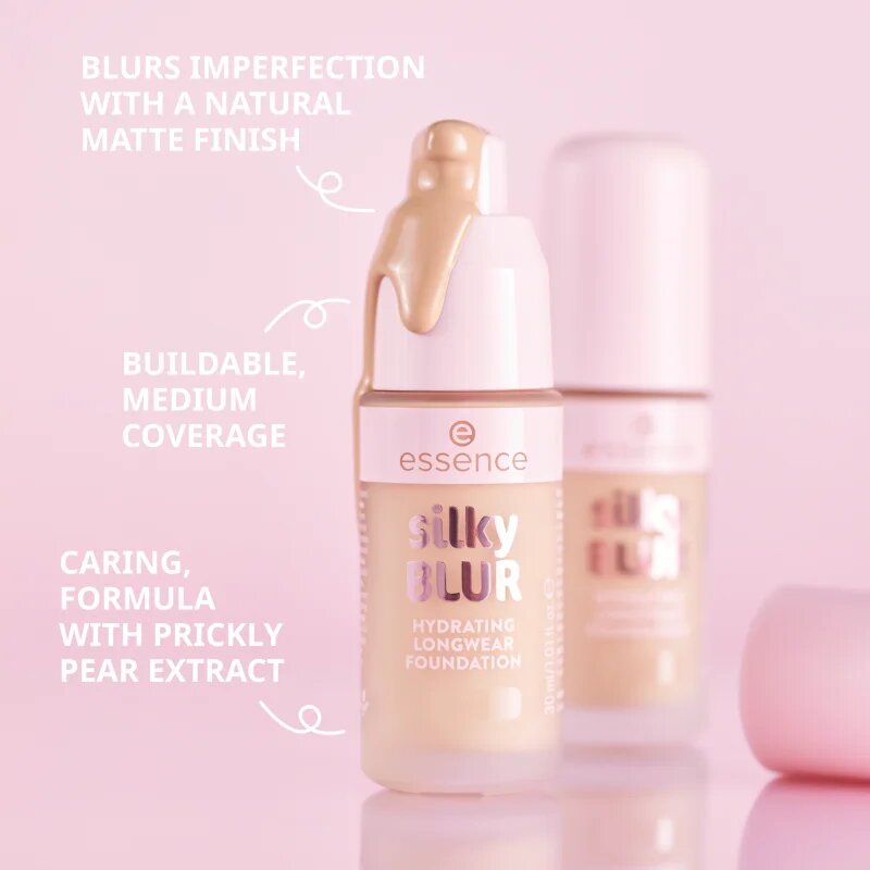 essence silky BLUR machiaj hidratant și natural de acoperire pentru un aspect mat culoare 165 30 ml