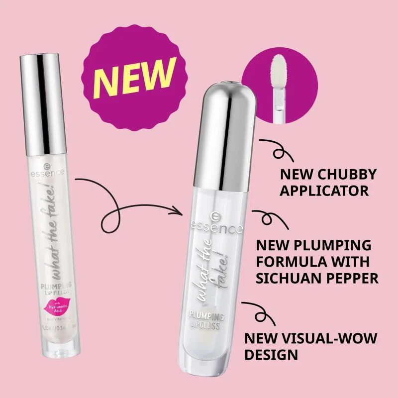essence WHAT THE FAKE! luciu de buze pentru un volum suplimentar culoare 103 Bare But Better 4 ml