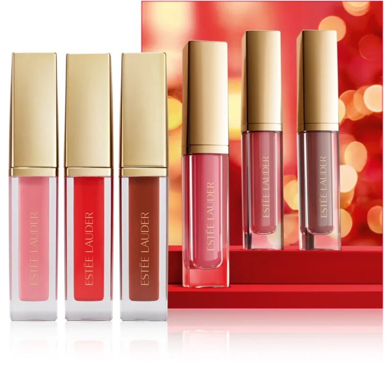 Estée Lauder Holiday Suite Kisses Glossy Pout Mini Lip Oil Trio set cadou