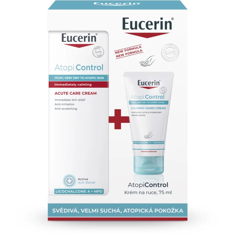 Eucerin AtopiControl Acute set cadou pentru piele uscata actionand impotriva senzatiei de mancarime