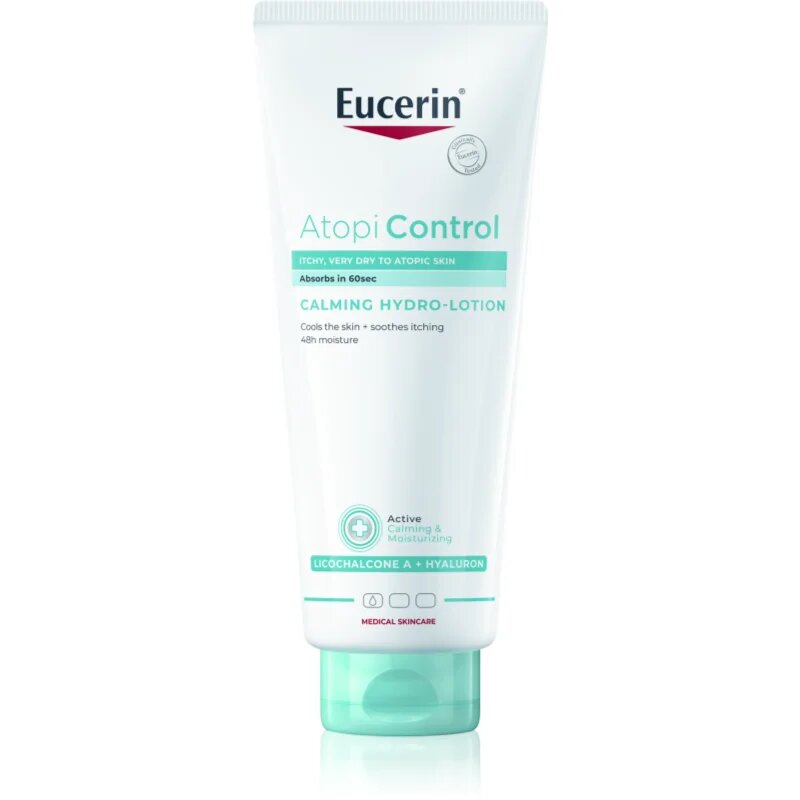 Eucerin AtopiControl Calming Hydro-Lotion gel crema fara parfum cu efect calmant pentru ten uscat si iritat 400 ml