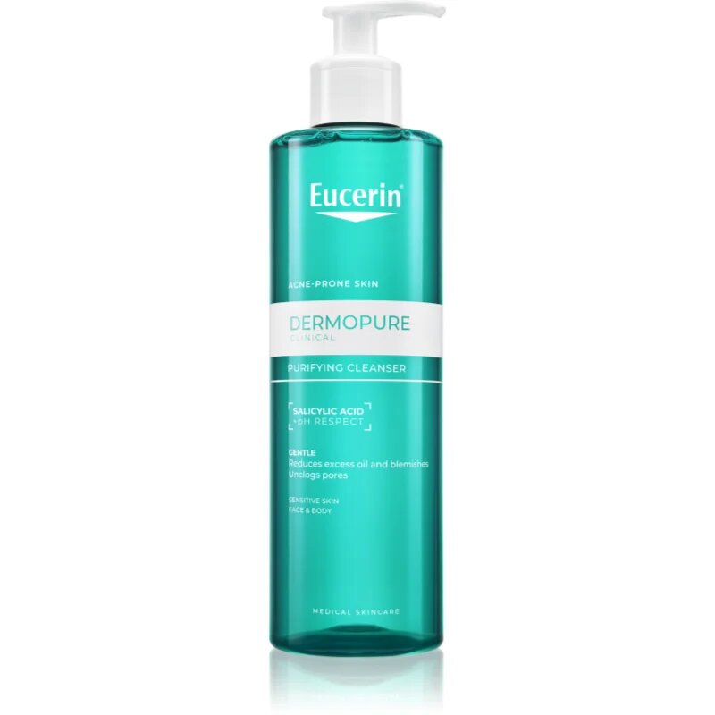 Eucerin DermoPure Clinical Purifying Cleanser gel intens pentru curatare pentru tenul gras predispus la acnee 400 ml