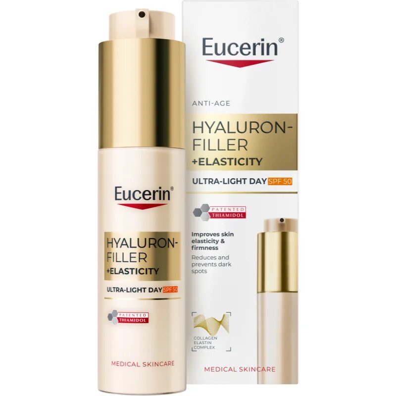 Eucerin Hyaluron-Filler + Elasticity crema de zi usoara SPF 50 50 ml